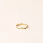 Alliance homme demi jonc or et platine - 3,5 mm or jaune