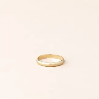 Alliance homme demi jonc or et platine - 3,5 mm or jaune
