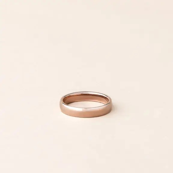 Alliance jonc homme or - modèle mixte prestige 4,5 mm or rose - charles arteon joaillerie