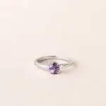 Bague saphir violet et diamants Manon