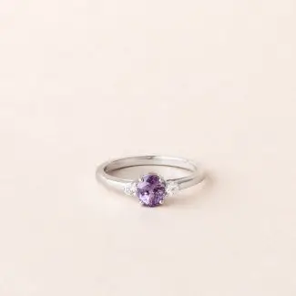 Bague saphir violet et diamants Manon