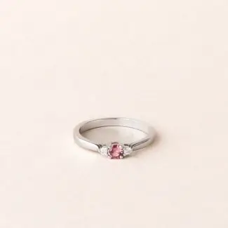 Bague eden spinelle mahenge or blanc