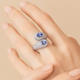 Bague haute joaillerie saphir diamants