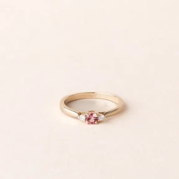 Bague spinelle mahenge or jaune eden