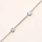 Bracelet le serti clos duo - 2 diamants 0,15 carats