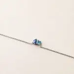 Collier capucine saphir aigue-marine