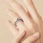 bague eden saphir et alliance