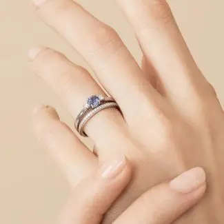 bague eden saphir et alliance