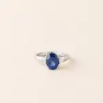 bague Victoria saphir diamants - 4 carats
