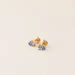 Boucle d'oreille capucine saphir spinelle