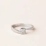 Bague solitaire diamant en or blanc 750 - modèle Solitaire Annie de Charles Arteon Joaillerie
