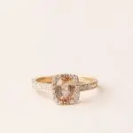 Bague Elsa morganite et diamants