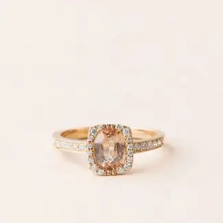 Bague Elsa morganite et diamants