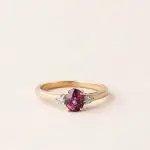 Bague grenat umbalite et diamants - Manon