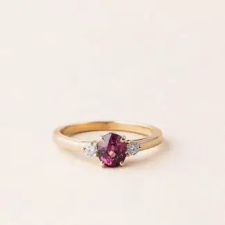 Bague grenat umbalite et diamants - Manon