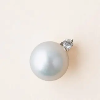 Pendentif perle mer du sud diamant