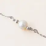 Bracelet perle de culture, eau douce, blanche en or blanc 750, Charles Arteon Joaillerie