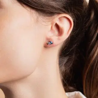 Collection capucine boucle d'oreille saphir et spinelle