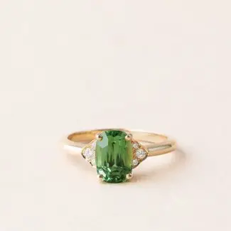 Bague salomé tourmaline chrome diamant