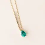 Collier jardin émeraude poire or jaune - Charles Arteon Joaillerie