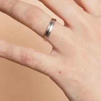 Alliance brossée Terra homme OB - bague homme - charles arteon joaillerie