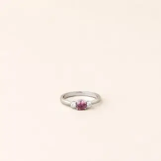 Bague en saphir rose, trilogie Eden, OB, charles arteon joaillerie