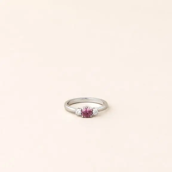 Bague en saphir rose, trilogie Eden, OB, charles arteon joaillerie