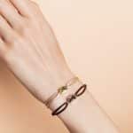 Bracelets cordons mixtes Ory - or jaune 750 millièmes - moyen et grand modèle