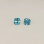 Zircon bleu - appairage - 2,23 ct - packshot Charles Arteon Joaillerie
