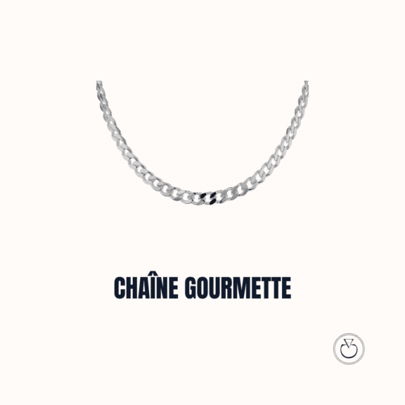 La chaine gourmette - guide des mailles de colliers chez Charles Arteon Joaillerie
