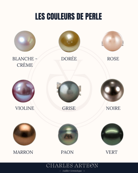 Les couleurs communes de perle en joaillerie - Blog Charles Arteon Joaillerie